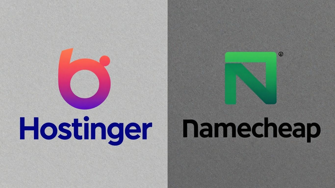Hostinger vs Namecheap logos side-by-side comparison
