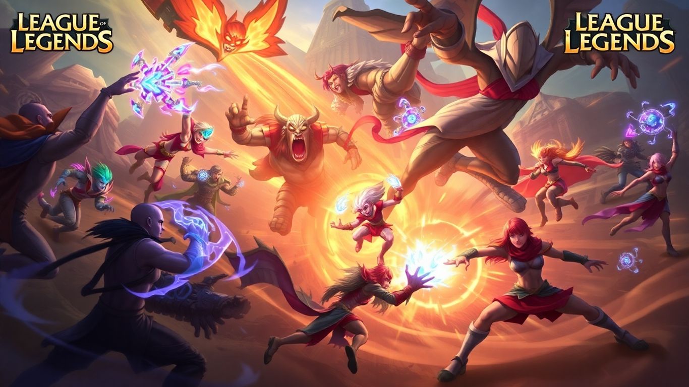 Wild Rift champions in a dynamic battle.