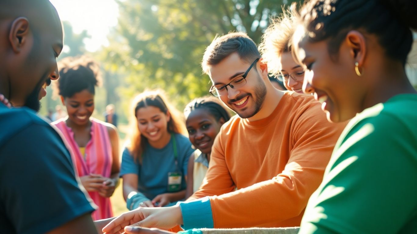 People volunteering and making a positive impact.