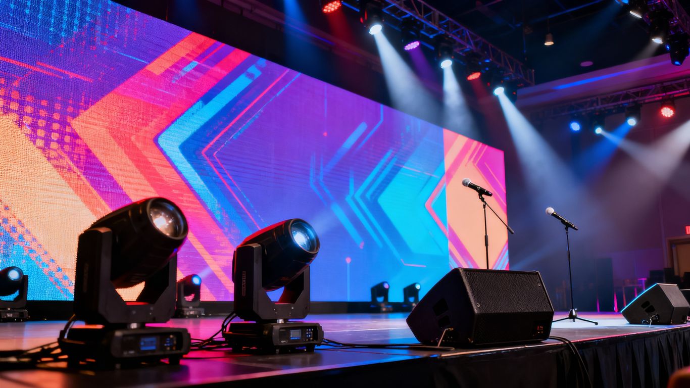 San Diego AV equipment at a live event.