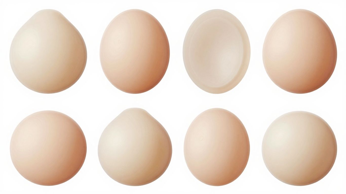 Various breast implant shapes and sizes for augmentation.