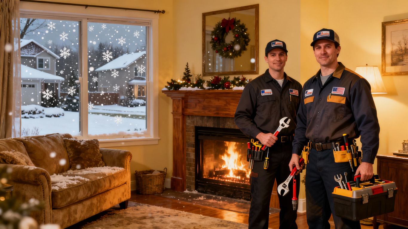 Winter emergency plumbing and electrical services in LaFayette and Rock Spring.