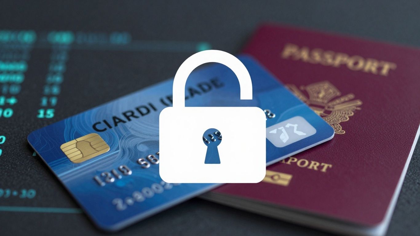 Securely stored confidential data with a digital lock.