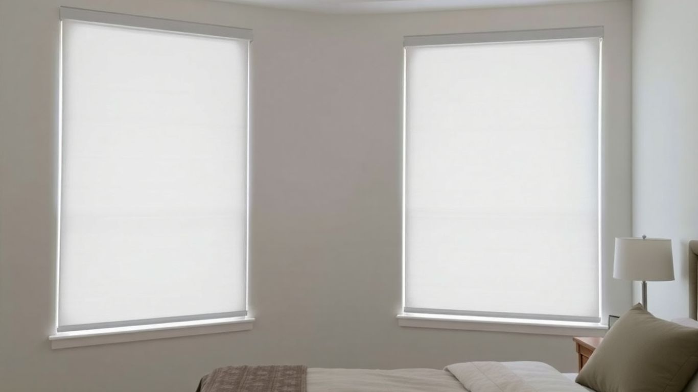 Bedroom with blackout shades