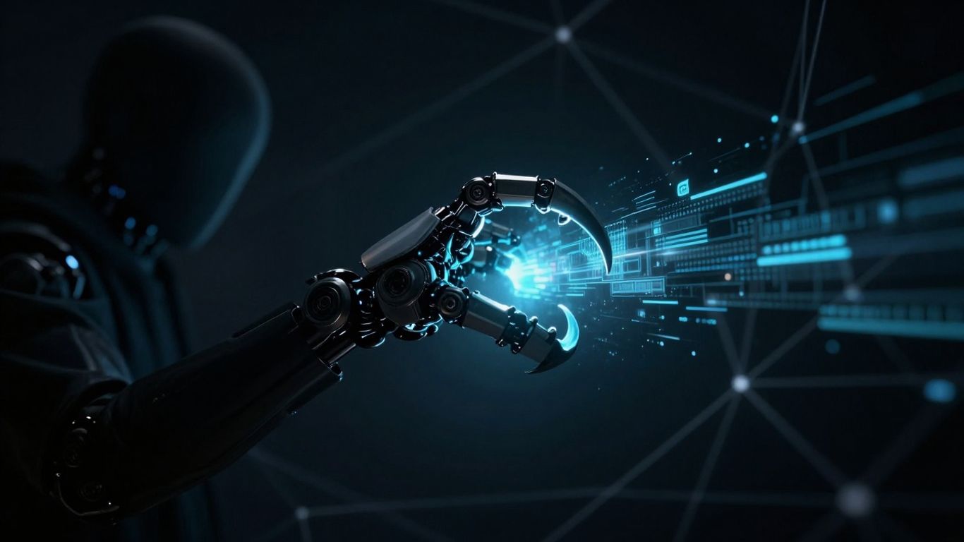 Robotic claw stealing digital data stream