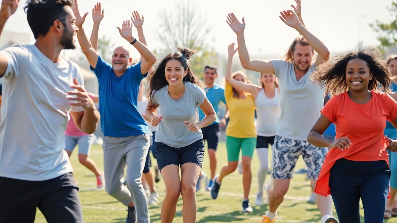 Menschen aller Altersgruppen treiben Sport und bewegen sich.
