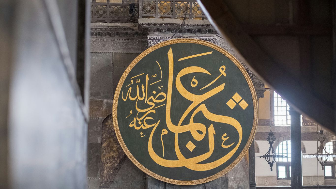 blue and white round signage