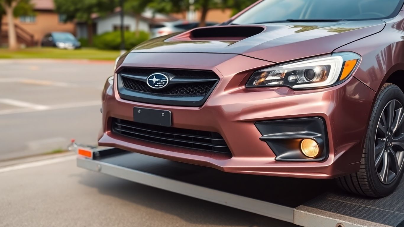 Subaru car removal by tow truck