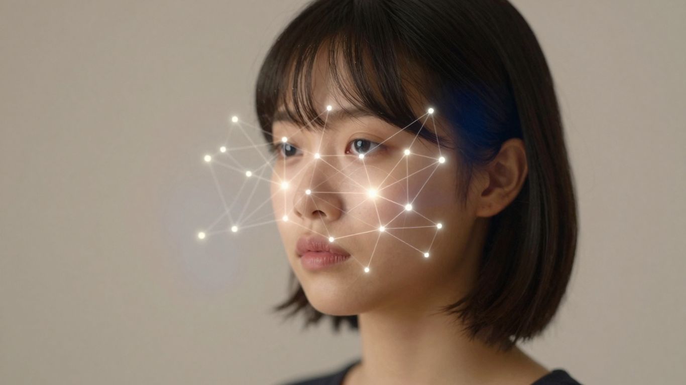 Vizualizare abstractă a datelor interconectate.