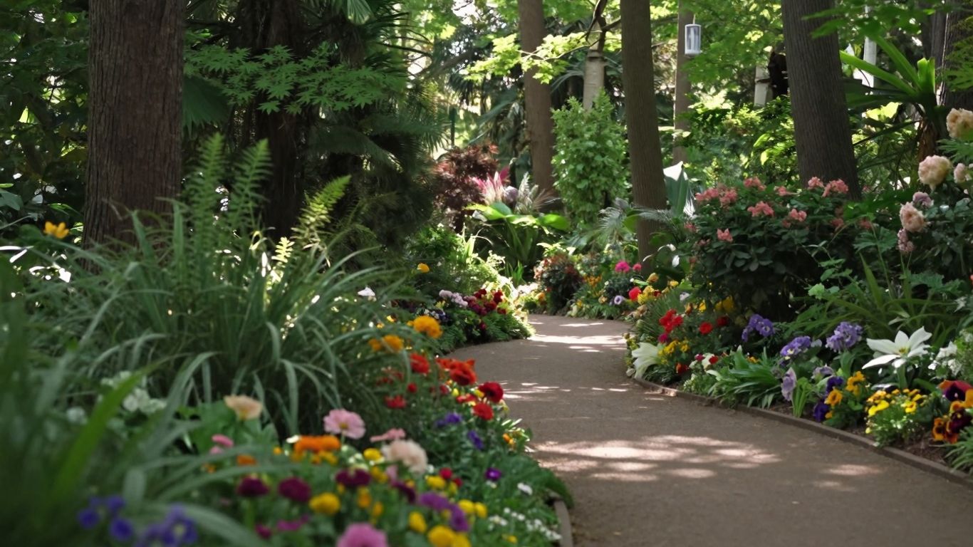 Arboretum w Kórniku z kwitnącymi drzewami i ścieżkami