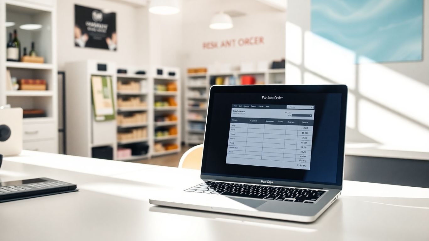 Purchase order software integrated with retail store operations.