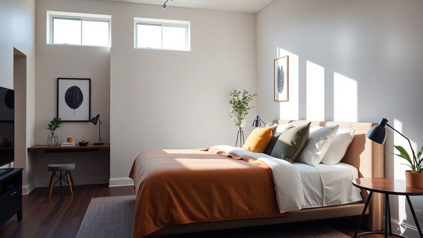 Modern Airbnb bedroom interior design