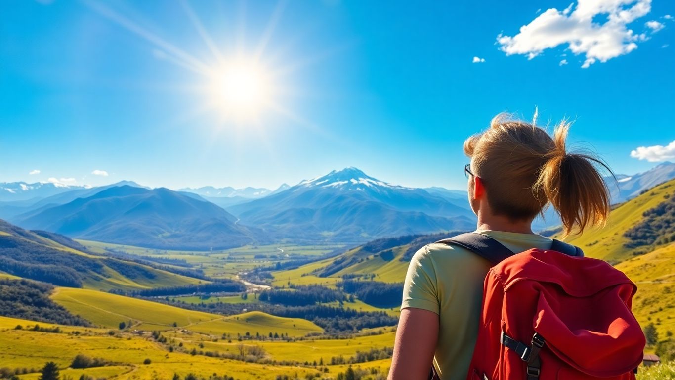 Backpacker views Andes mountains, symbolizing affordable Argentina travel.