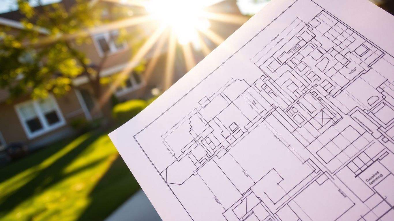Architectural blueprint of a residential property.
