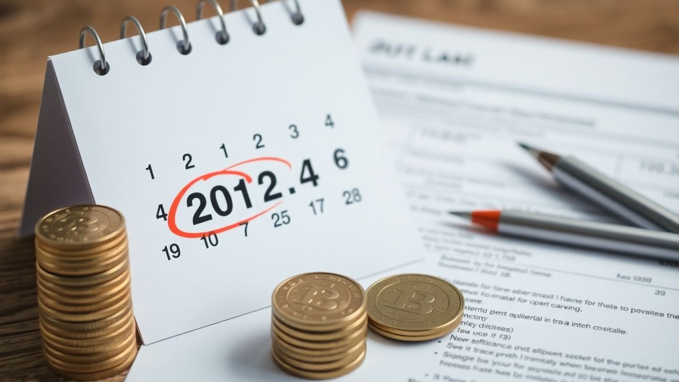 Calendário com data marcada e moedas.