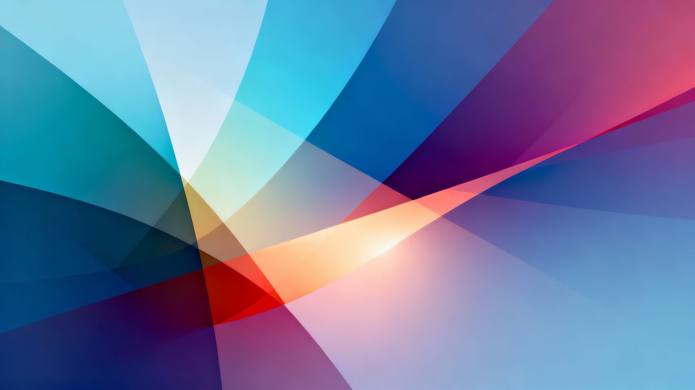 Abstract shapes and colors forming a cohesive brand identity.