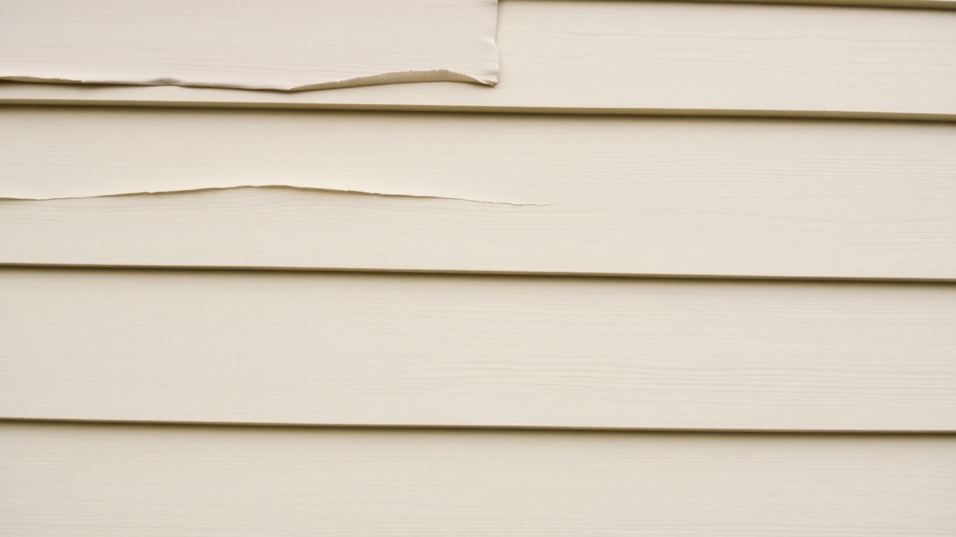 Uneven siding panels next to straight siding panels on a house.