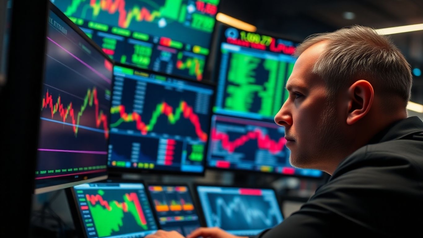 Webull trading platform interface with market data.