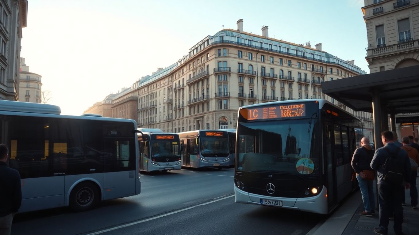 Bus en circulation à Lyon après une panne technique.