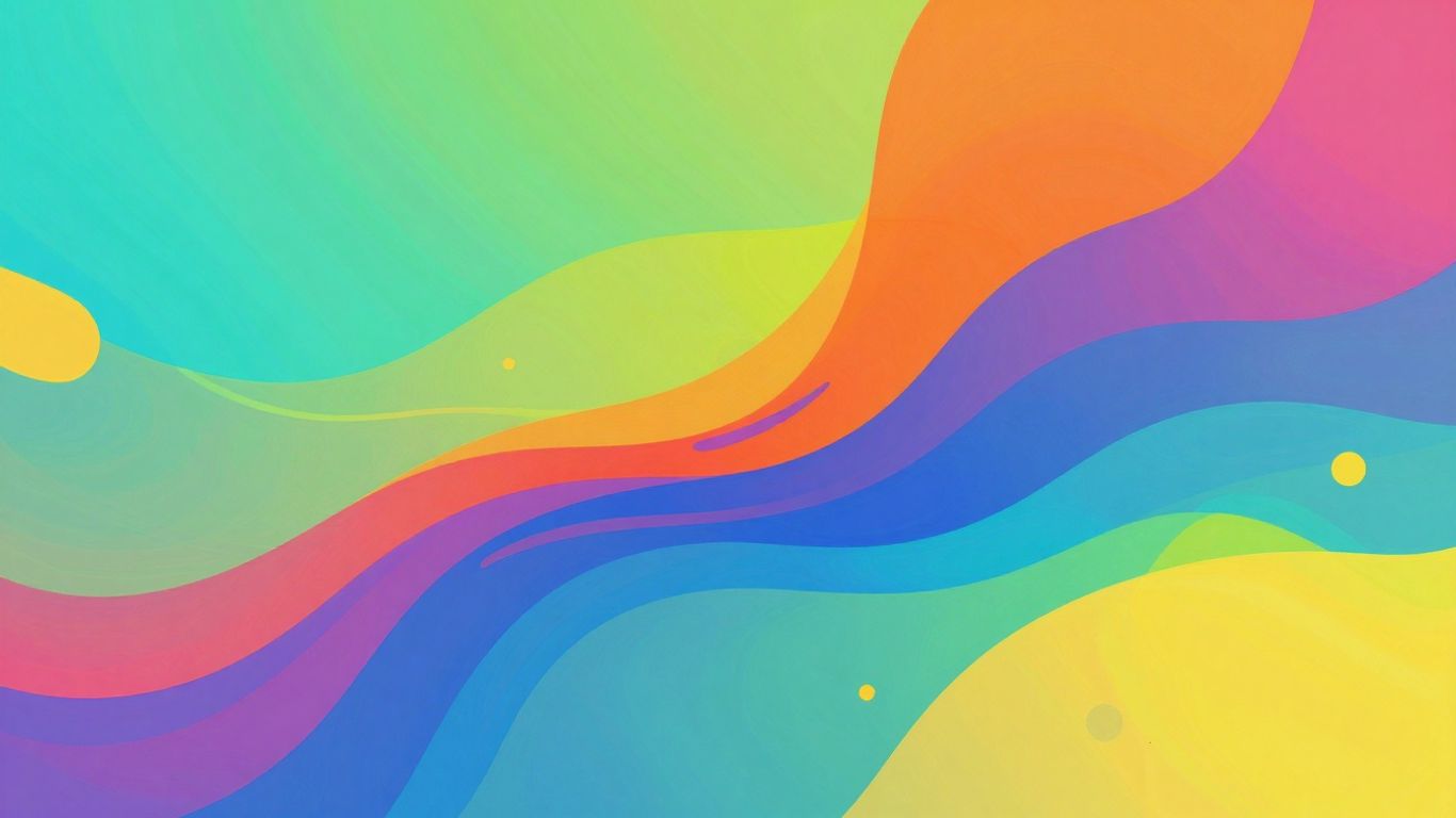 Abstract colorful shapes and lines suggesting creativity.