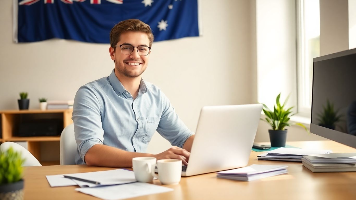 Australian working from home on data entry tasks