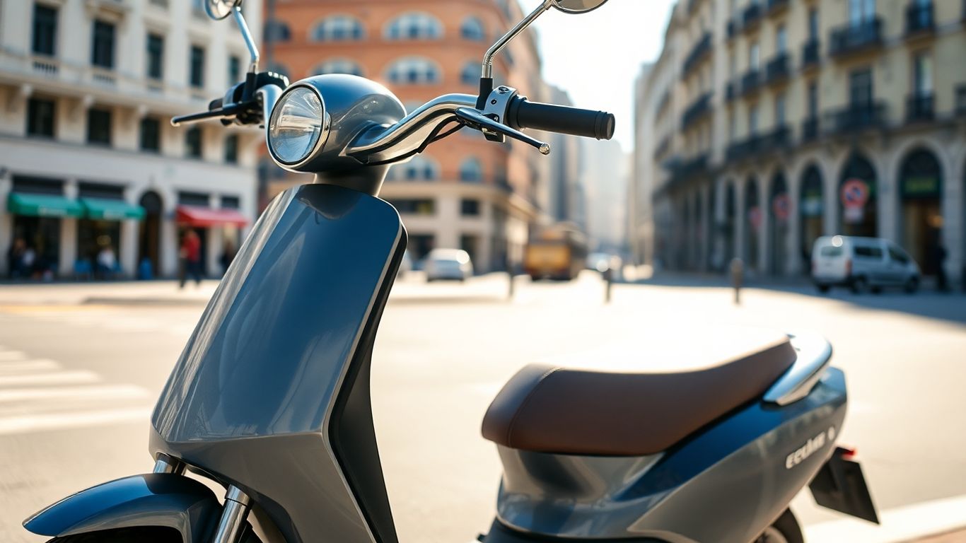 Elektroroller auf einer Stadtstraße