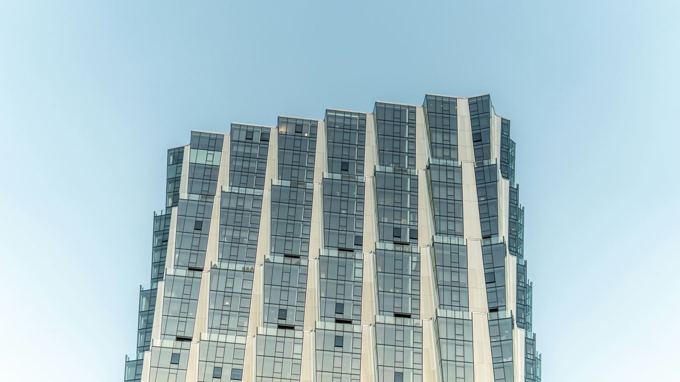a very tall building with lots of windows