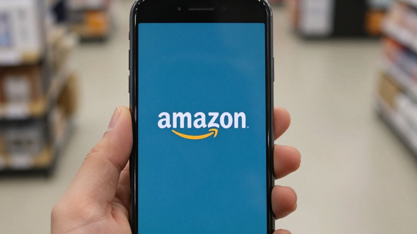 Amazon PPC advertising on a smartphone screen.