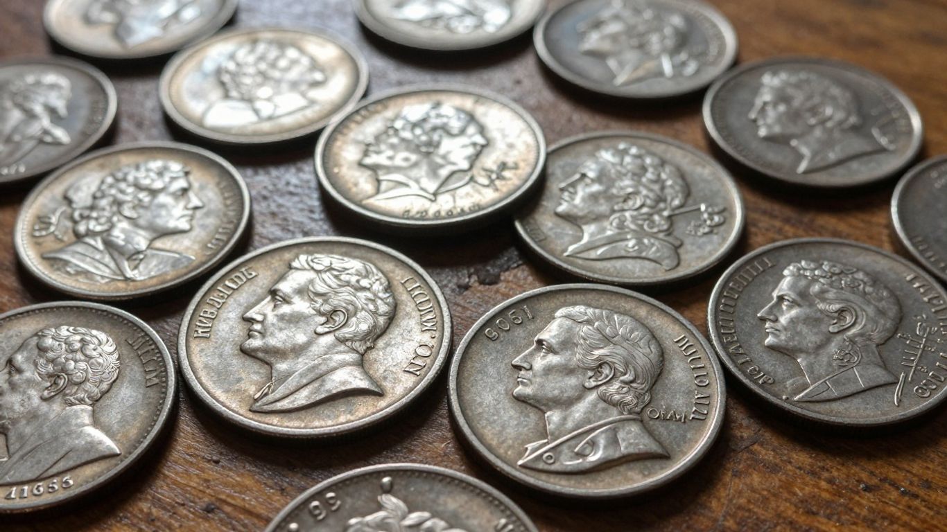 Collection of old silver coins