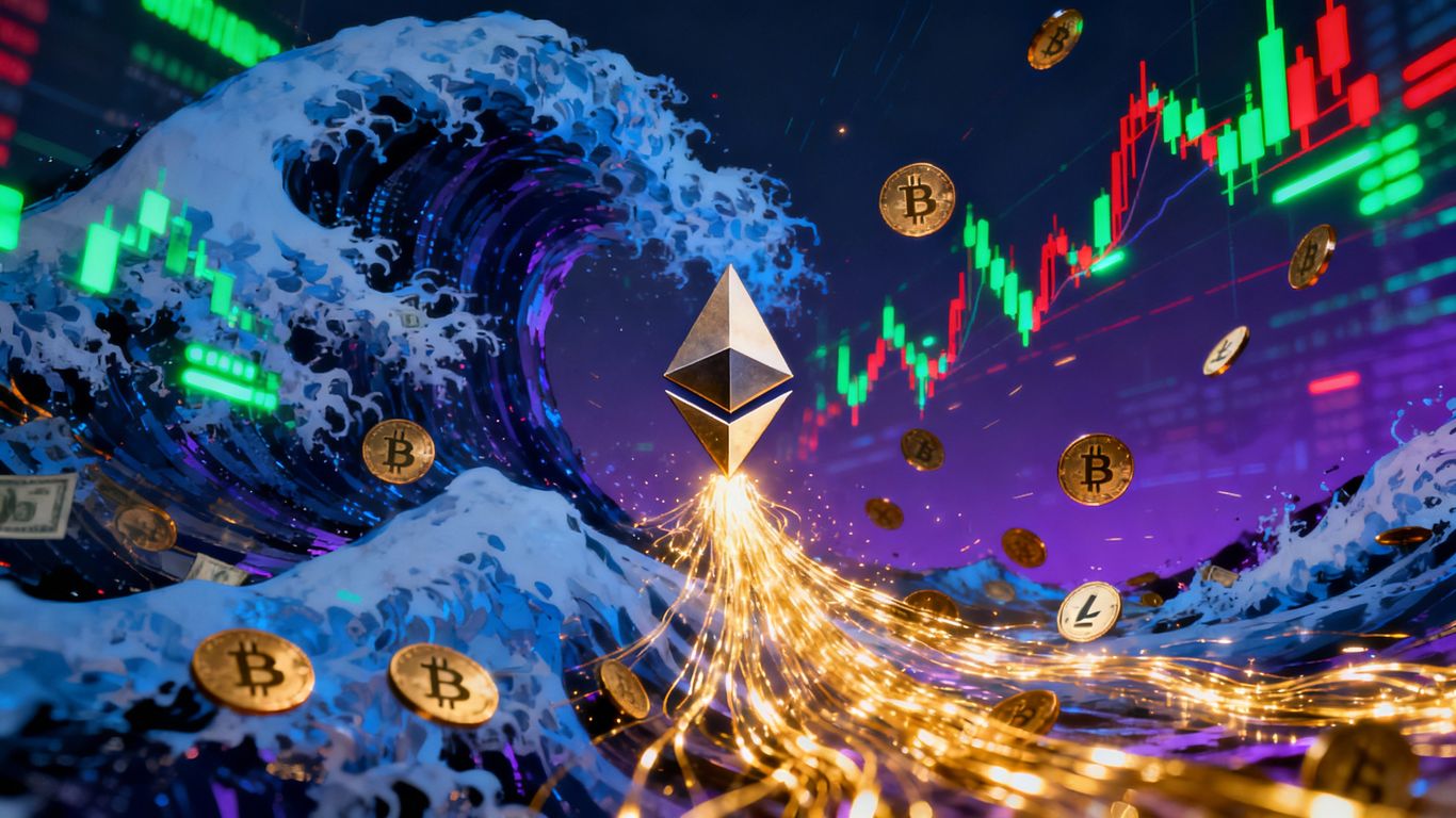 Ethereum ETF price volatility with money flow.