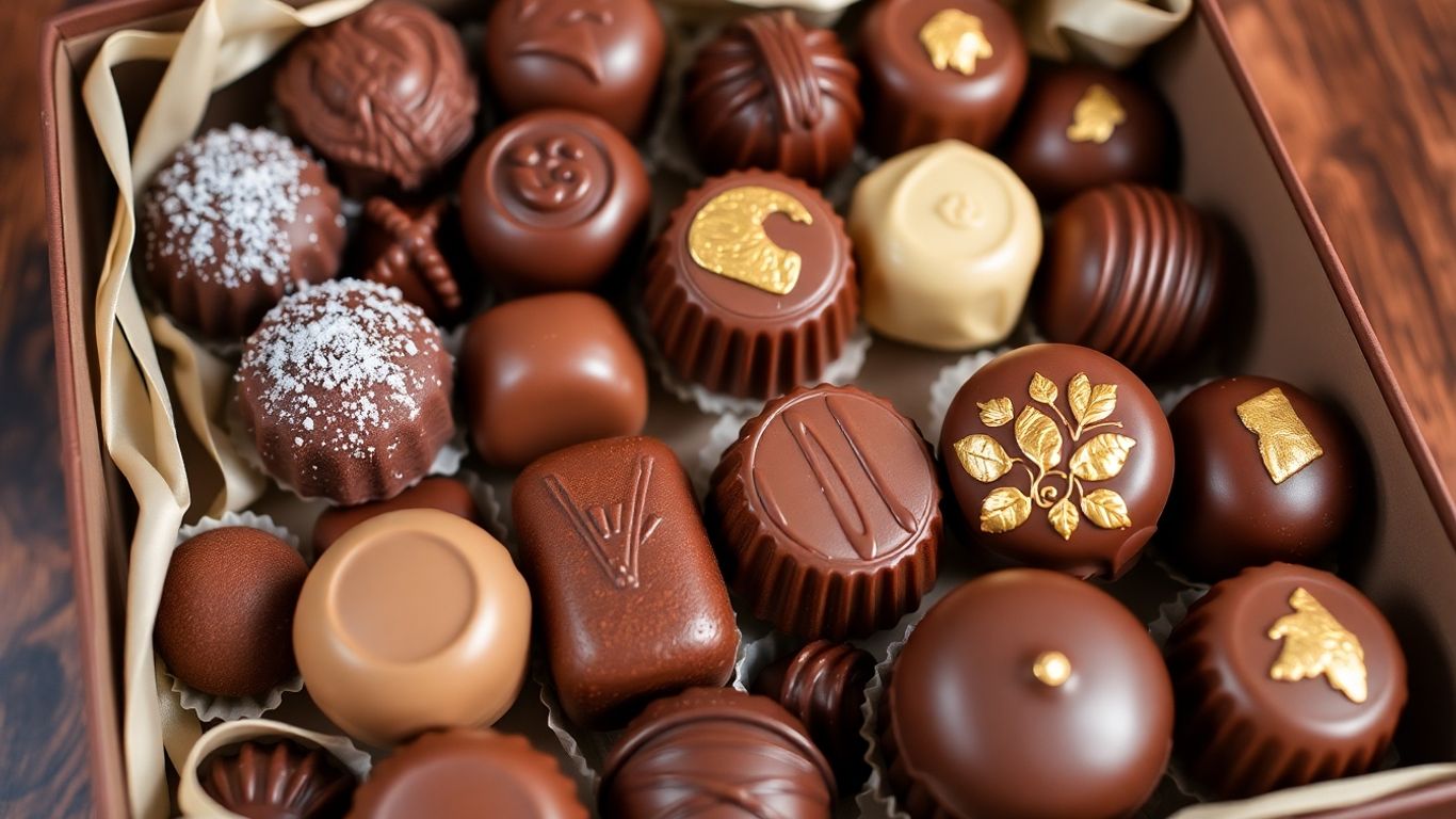 Hochwertige Pralinen in einer eleganten Geschenkbox