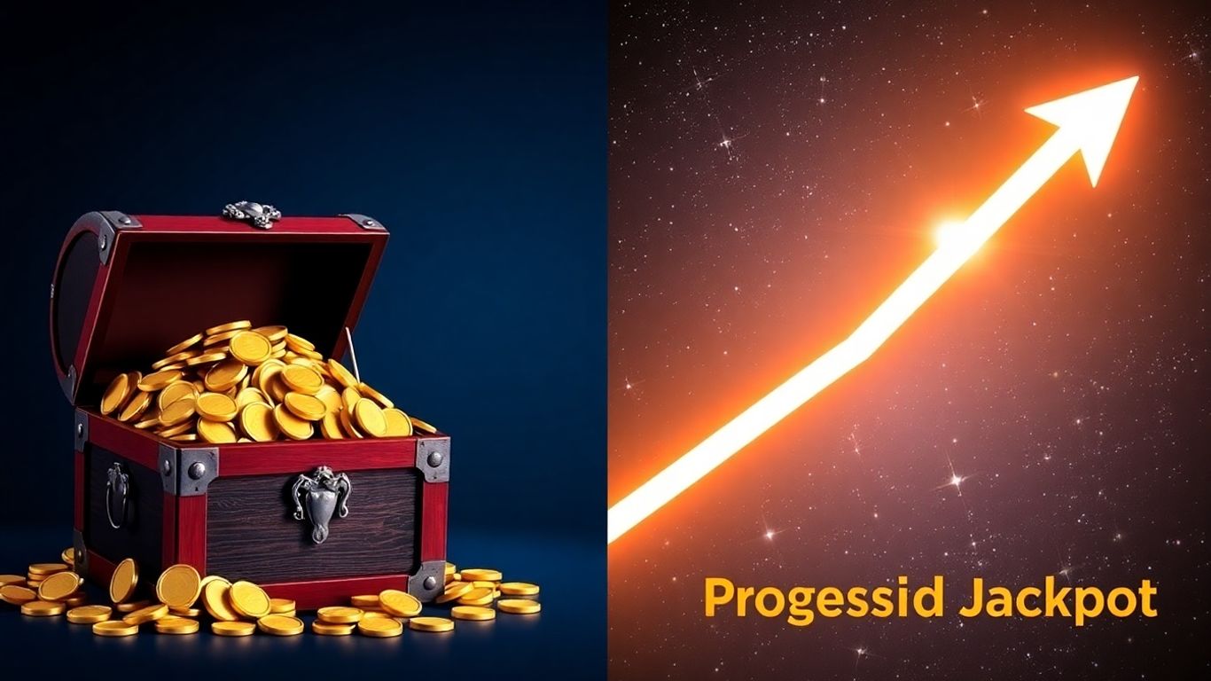 Fixed and progressive jackpot symbols side-by-side.