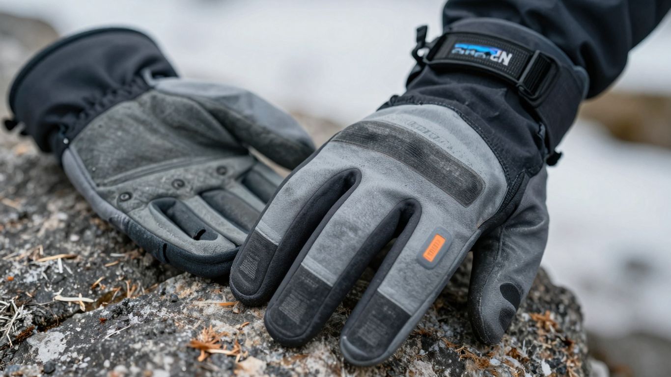 Patagonia Stretch Element climbing gloves in an outdoor setting.