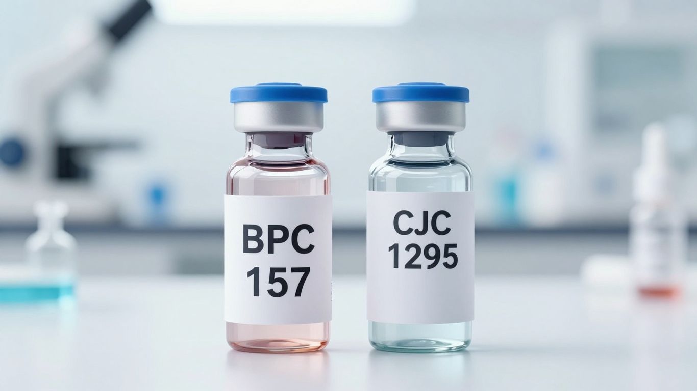 BPC 157 and CJC 1295 vials comparison
