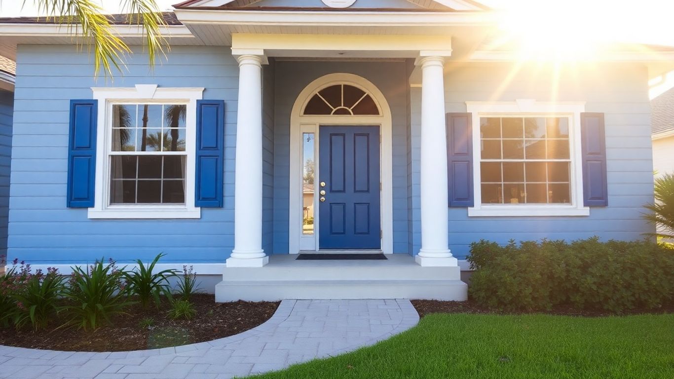 Orlando home exterior with professional residential painting.