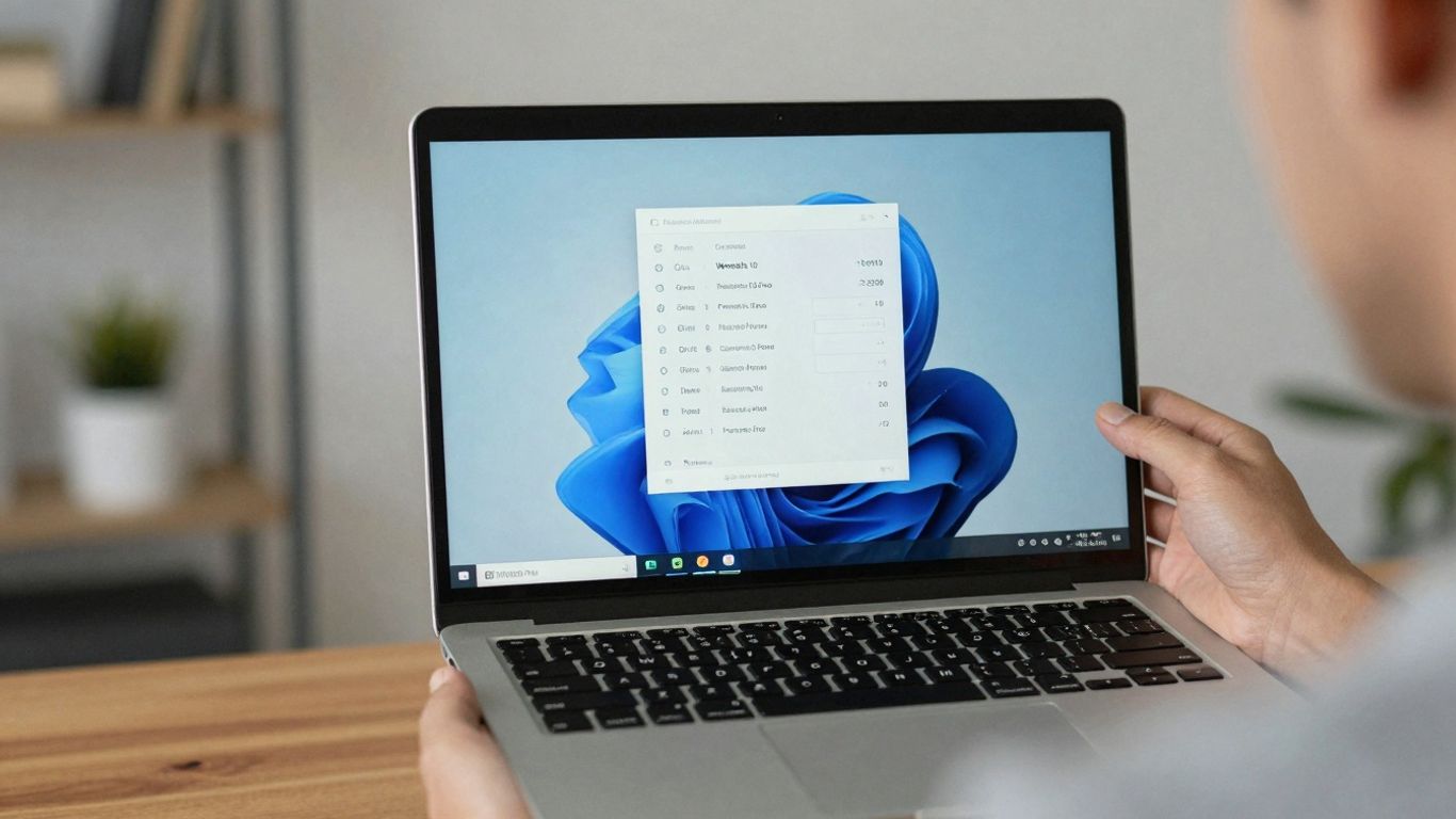 Persona comprando Windows 10 Pro en una laptop.