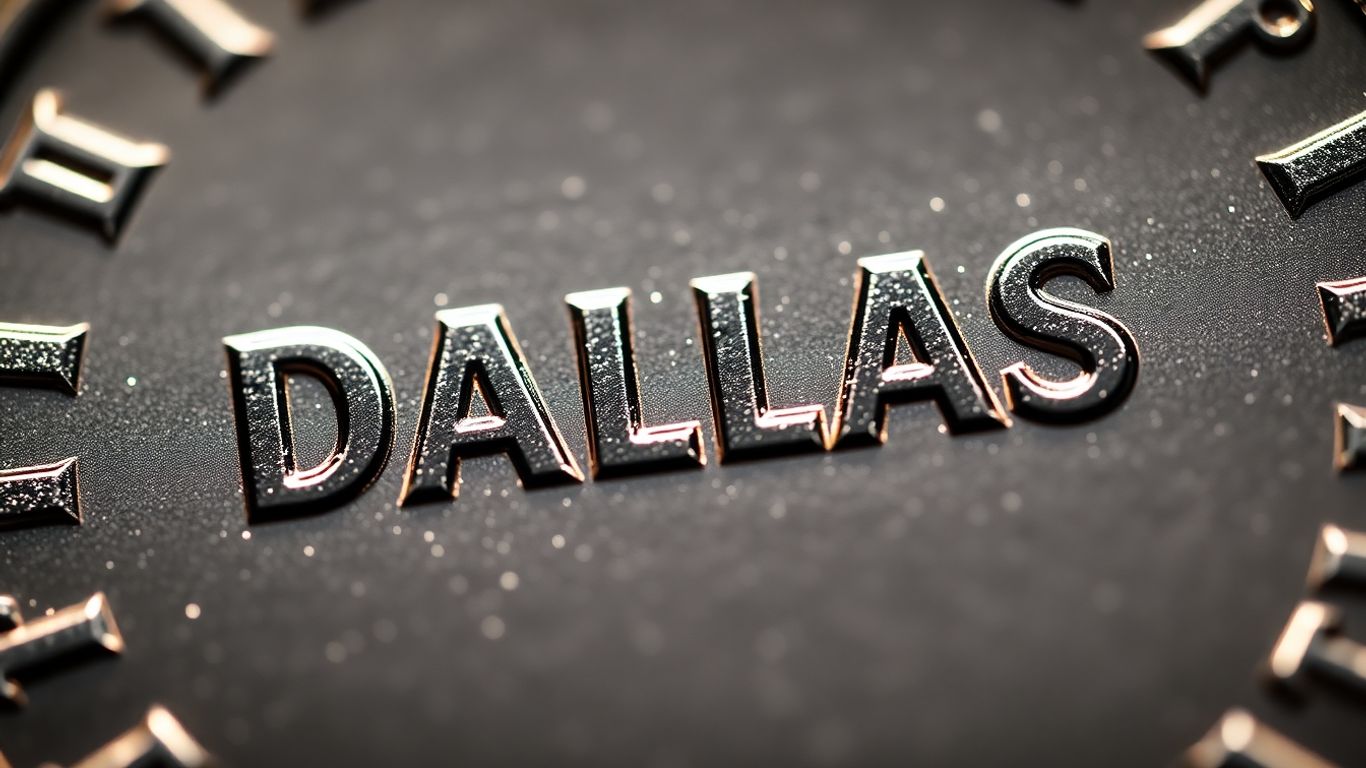 Dallas proof-like coin with reflective surface