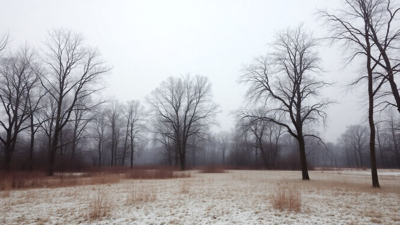 Paysage frais et neigeux pour le week-end de la Toussaint.
