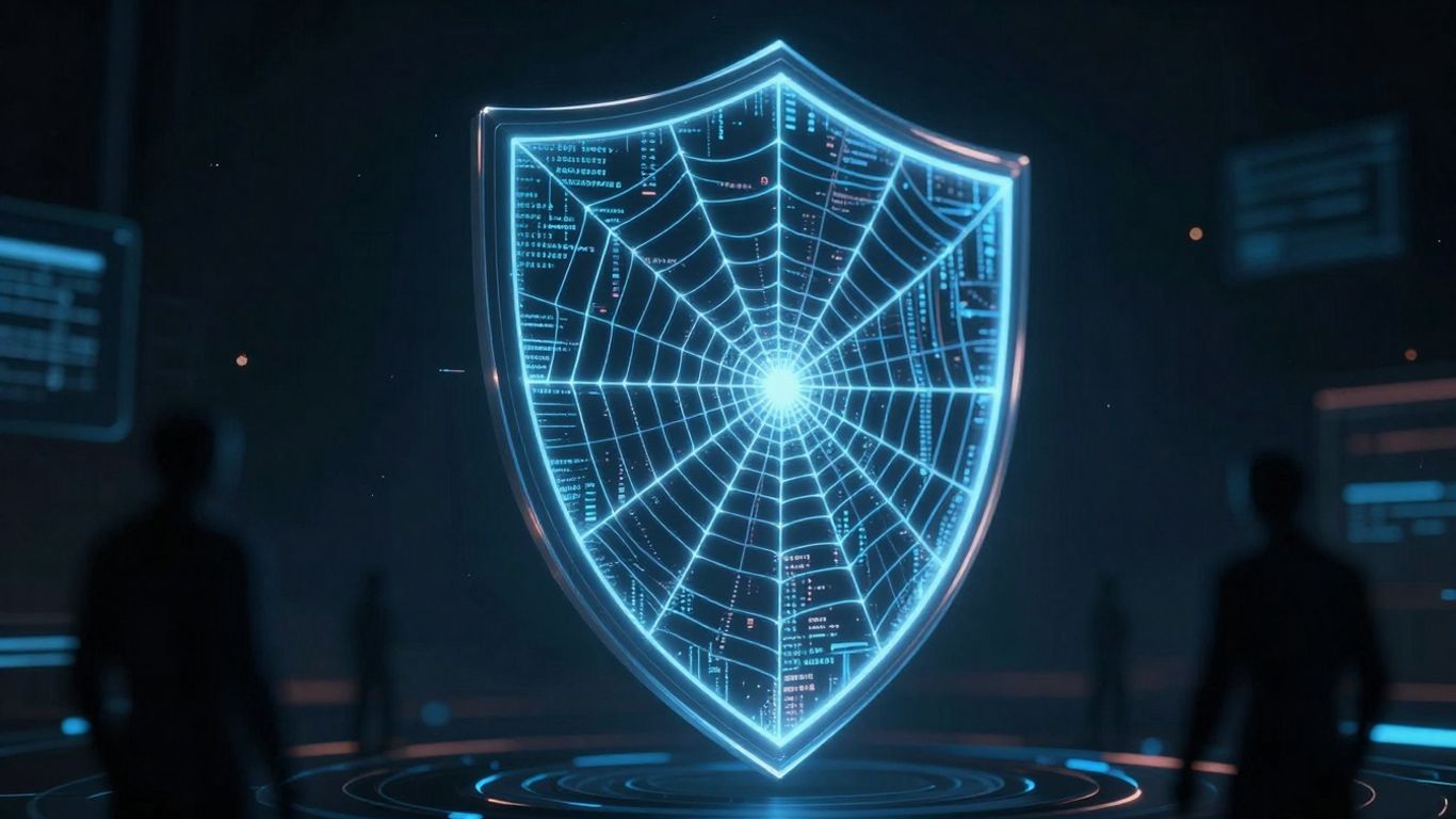 Digital shield protecting web application from cyber threats.
