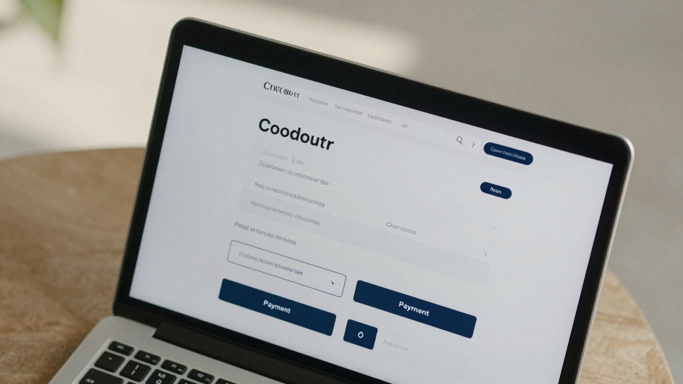 WooCommerce checkout page on a laptop screen.
