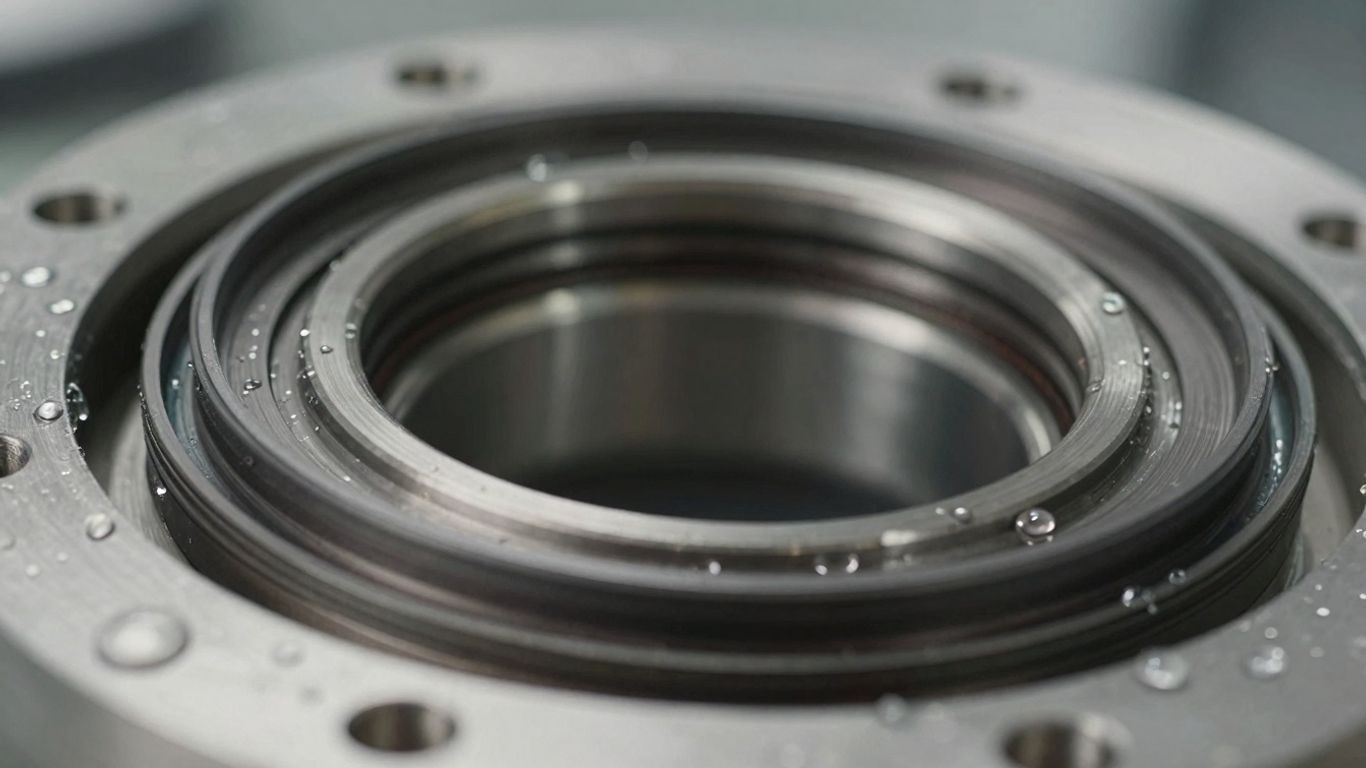 Mechanical seal components in a water system.