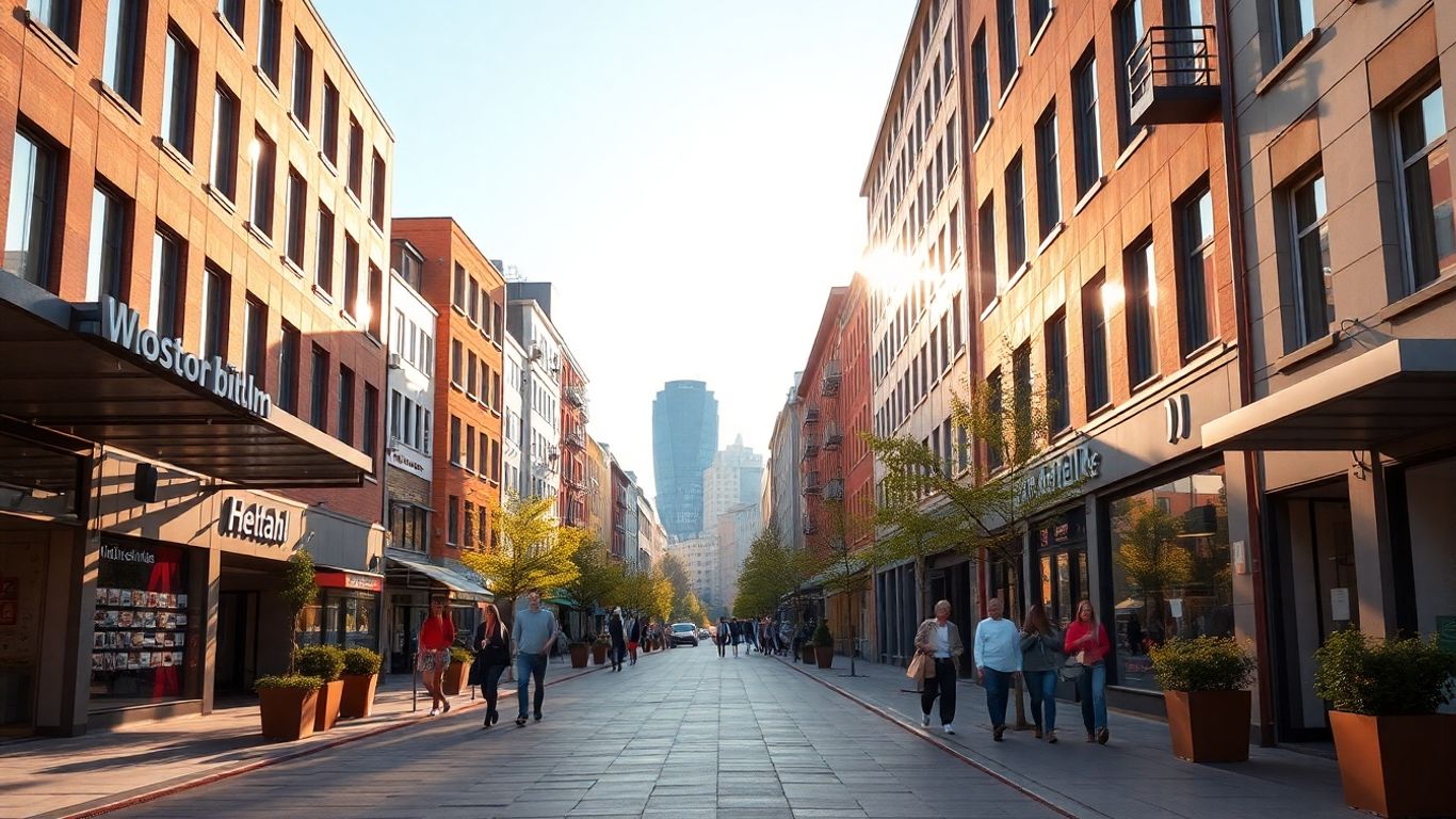 Hotels in Düsseldorf Bilk mit moderner Architektur