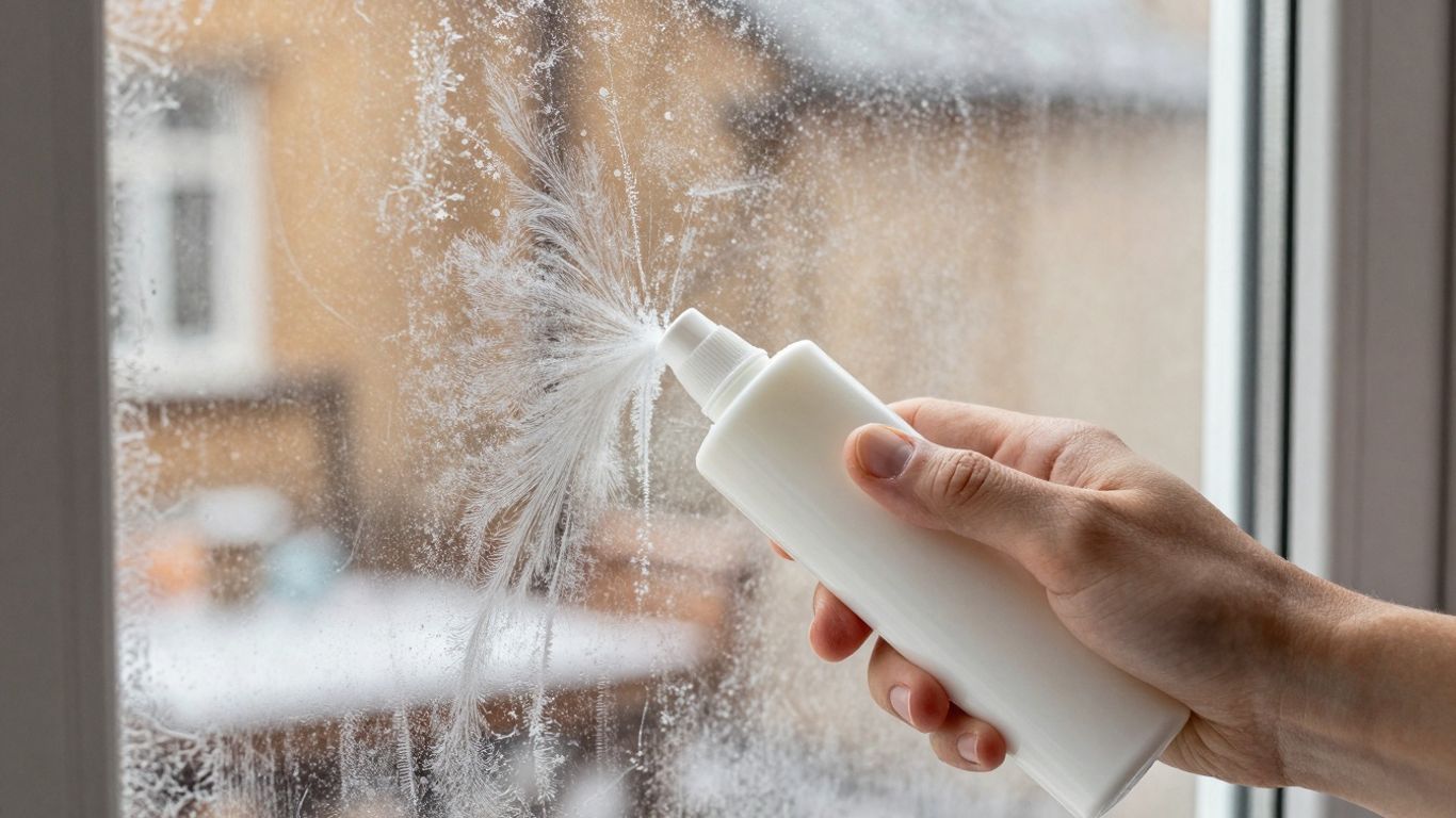 Sealing window cracks to insulate a building.