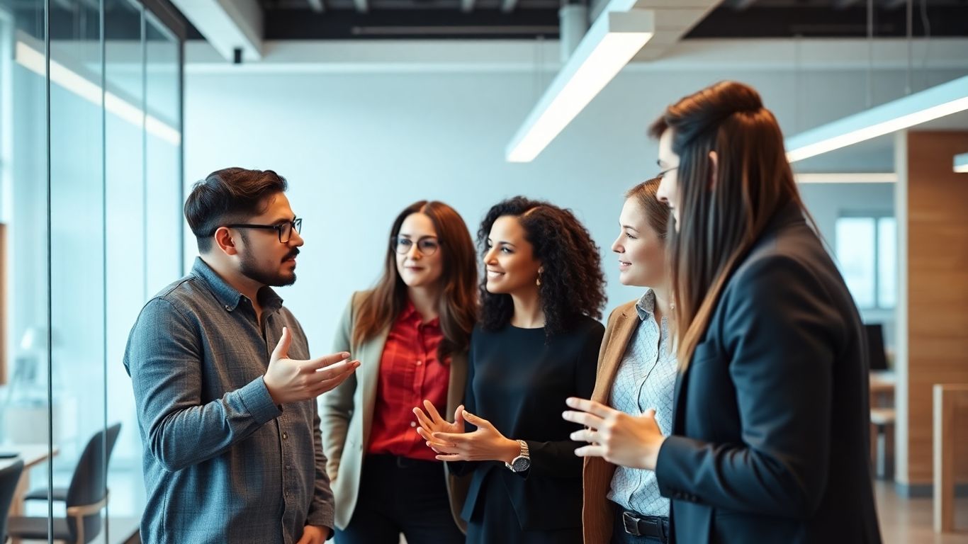 Team collaborating effectively through active listening and communication.