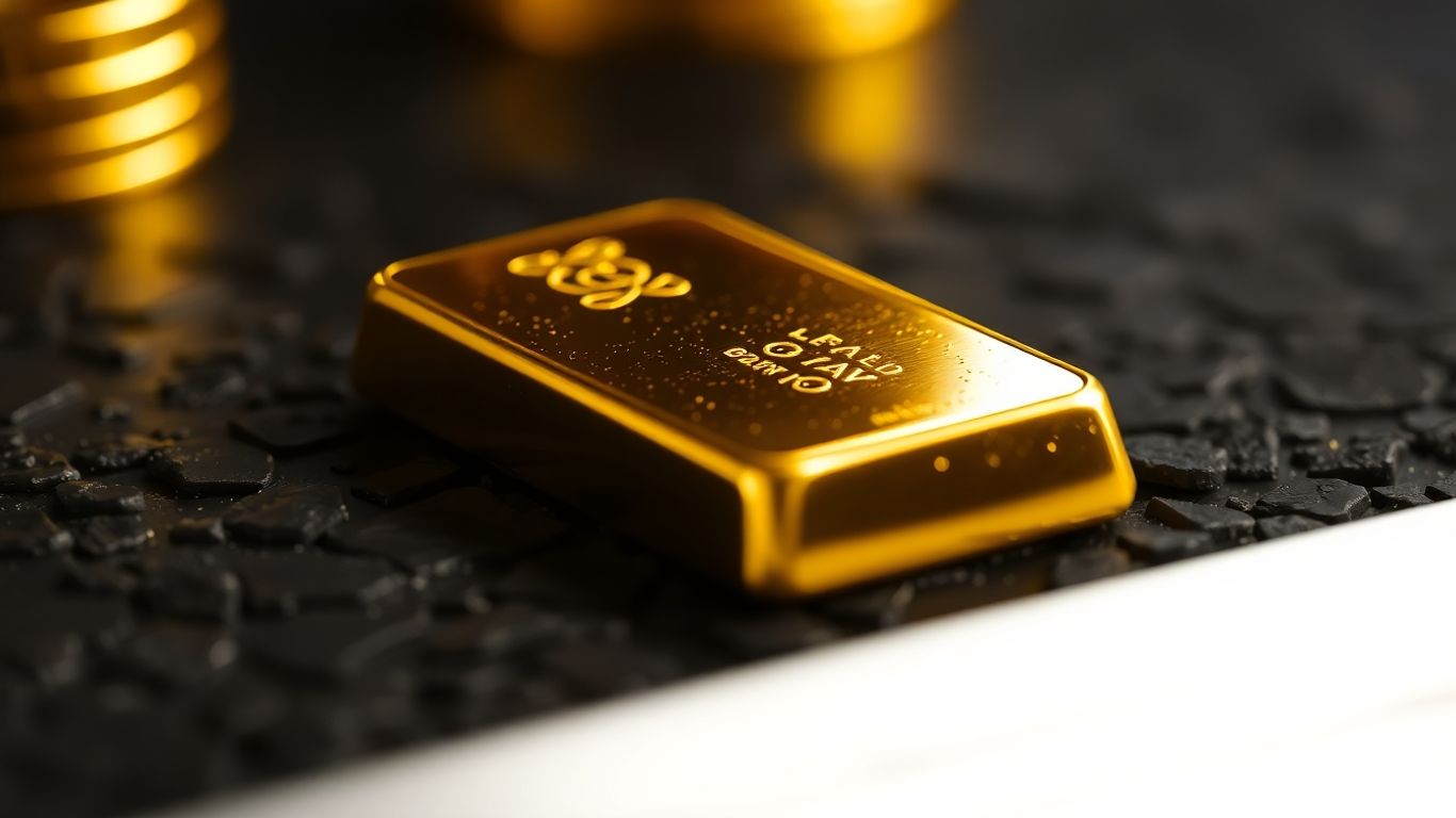 Gold bar reflecting light