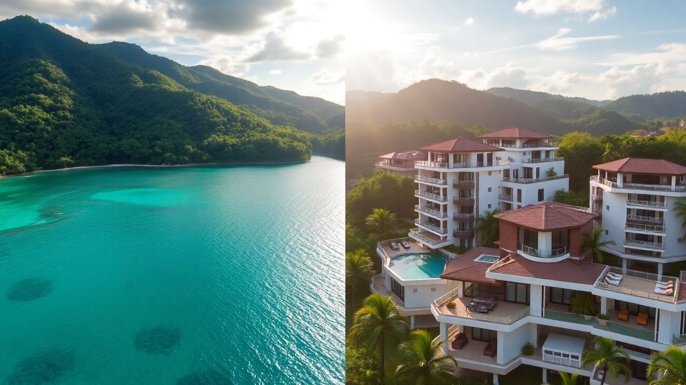 Northern Phuket's green hills and modern villas.