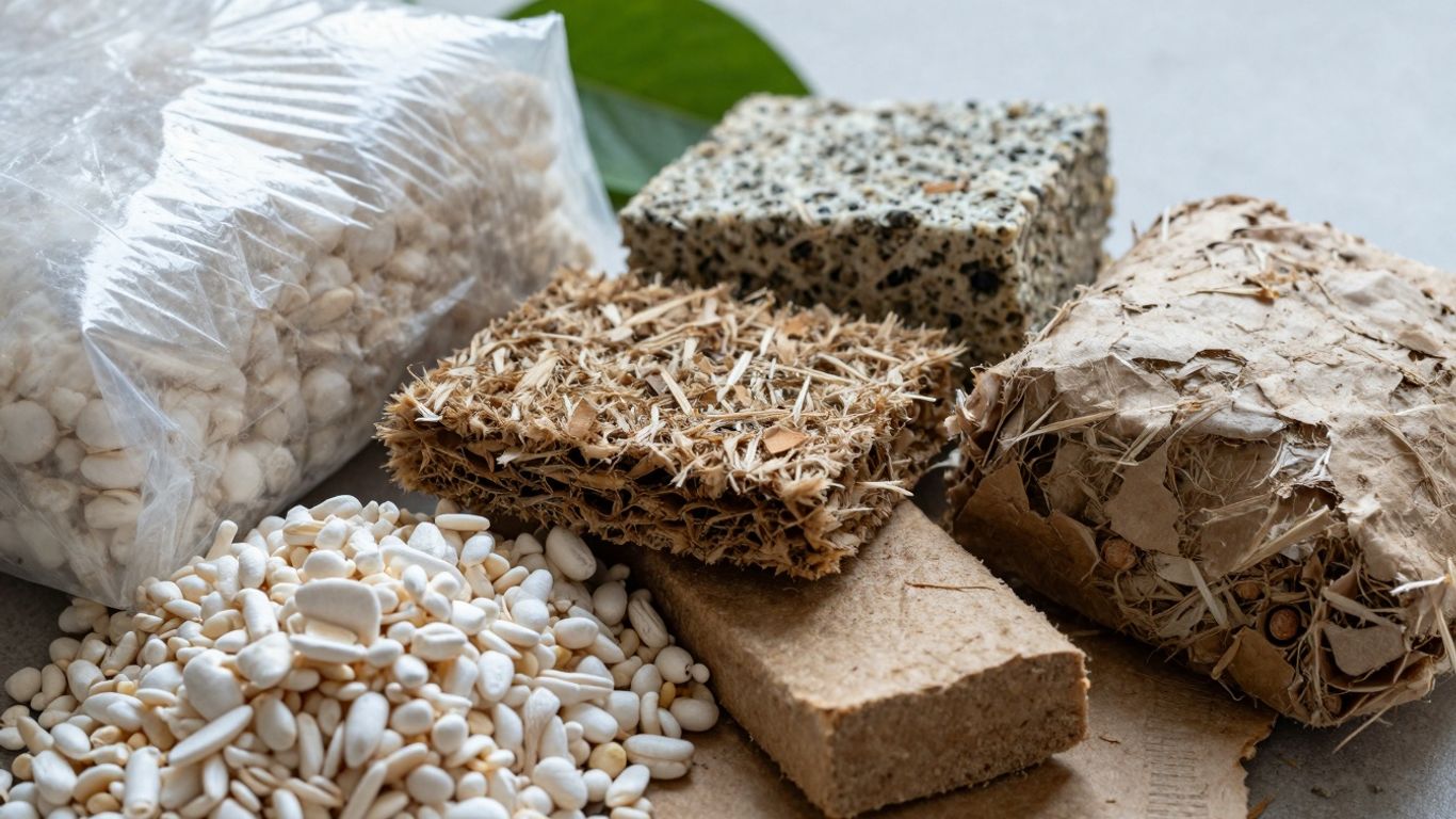 Materiale biodegradabile înlocuind plasticul.