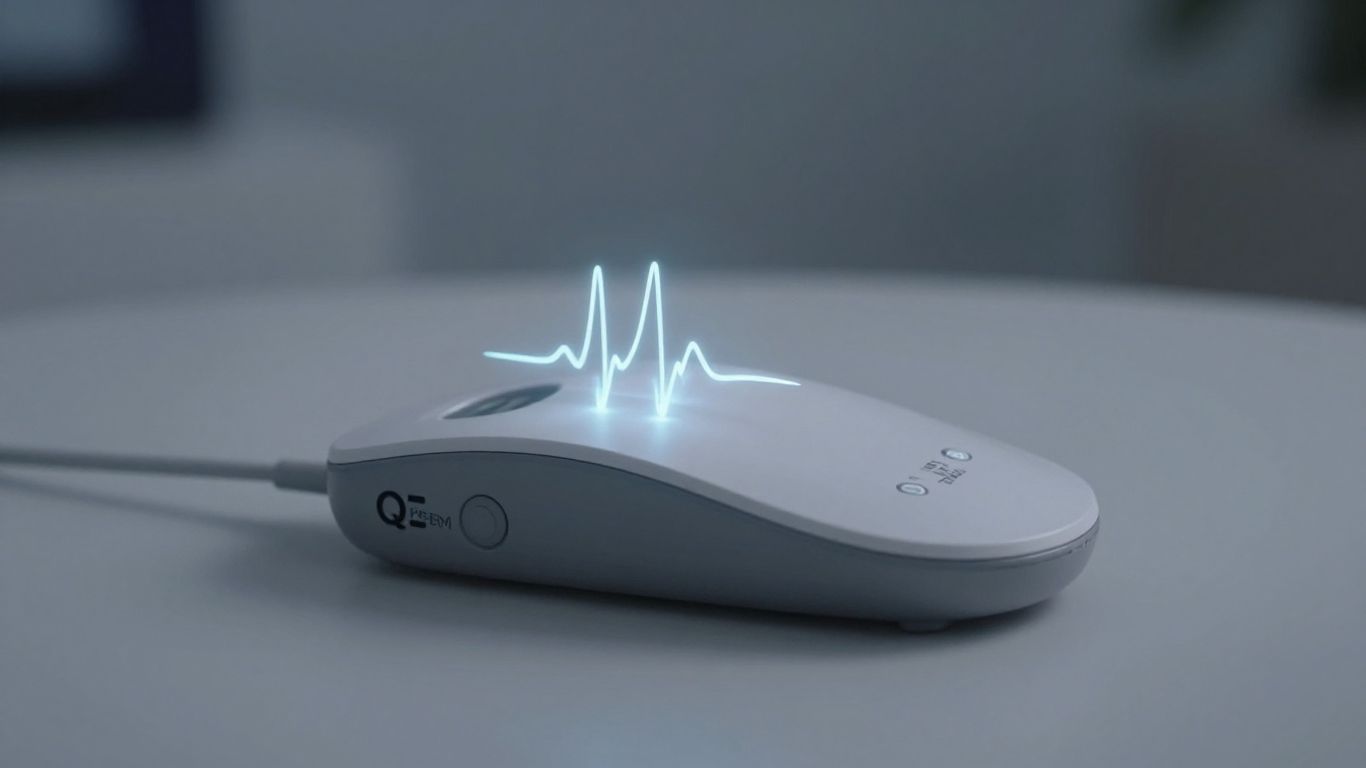 QRS PEMF device emitting soft light