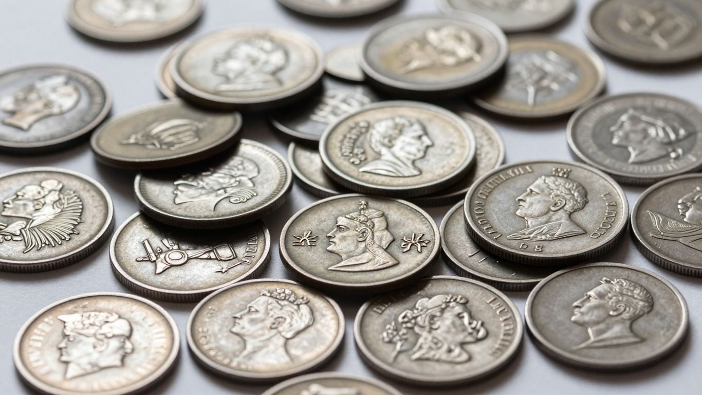 Collection of valuable antique coins