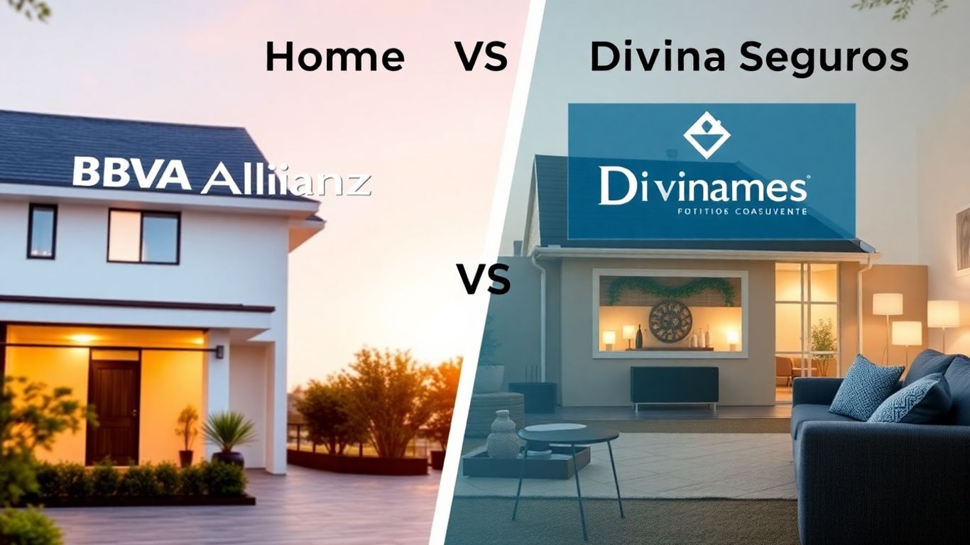 Comparativa de seguros de hogar: BBVA Allianz y Divina Seguros.